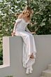 Locket 15218 Cam Lace Back Column-Style Charmeuse Wedding Dress