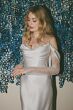 Locket 15218 Cam Lace Back Column-Style Charmeuse Wedding Dress