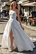 Locket 15233 Treasure High Slit Cosmea Brocade A-line Bridal Dress