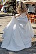 Locket 15233 Treasure High Slit Cosmea Brocade A-line Bridal Dress