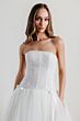 Locket 15610 Pompom Ruched Corset Tulle and Organza Bridal Dress