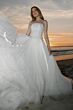 Locket 15610 Pompom Ruched Corset Tulle and Organza Bridal Dress