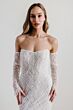 Locket 15804 Memento Lace-Up Back Beaded Tulle Slim-Fit Wedding Gown