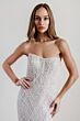 Locket 15804 Memento Lace-Up Back Beaded Tulle Slim-Fit Wedding Gown