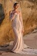 Locket 15804 Memento Lace-Up Back Beaded Tulle Slim-Fit Wedding Gown