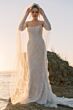 Locket 15804 Memento Lace-Up Back Beaded Tulle Slim-Fit Wedding Gown