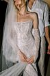 Locket 15804 Memento Lace-Up Back Beaded Tulle Slim-Fit Wedding Gown