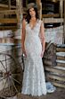 Locket 16155 Pilar Slim-Fit Valka Lace V-Neck Wedding Dress