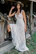Locket 16155 Pilar Slim-Fit Valka Lace V-Neck Wedding Dress