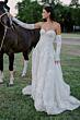 Locket 16156 Verona Detachable Sleeves Strapless Lace Wedding Gown