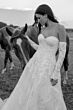 Locket 16156 Verona Detachable Sleeves Strapless Lace Wedding Gown