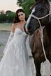 Locket 16156 Verona Detachable Sleeves Strapless Lace Wedding Gown