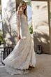 Locket 16158 Claire Removable Sleeves Fit and Flare Wedding Dress