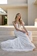Locket 16158 Claire Removable Sleeves Fit and Flare Wedding Dress