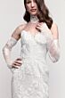 Locket 16163 Protea Floral Appliques Strapless Trumpet Wedding Gown