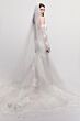 Locket 16163 Protea Floral Appliques Strapless Trumpet Wedding Gown
