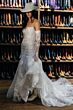 Locket 16163 Protea Floral Appliques Strapless Trumpet Wedding Gown