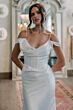 Locket 16220 Amaryllis Cowl Neckline Slim-Fit Charmeuse Wedding Gown