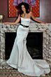 Locket 16221 Lipa Button Back Fit and Flare Satin Wedding Dress