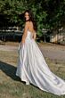 Locket 16222 Carina Lace-Up Back Stretch Satin A-line Bridal Dress