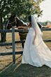 Locket 16222 Carina Lace-Up Back Stretch Satin A-line Bridal Dress