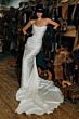 Locket 16223 Delphinium Cathedral Train Off White Satin Bridal Gown