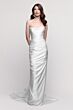Locket 16223 Delphinium Cathedral Train Off White Satin Bridal Gown
