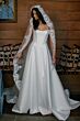 Locket 16225 Nectarine Lace-Up Back Mikado A-line Wedding Gown