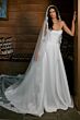 Locket 16225 Nectarine Lace-Up Back Mikado A-line Wedding Gown