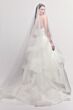 Locket 16228 Lilith Flounce Skirt Chapel Train Organza Wedding Gown