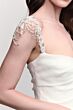 Locket 16228 Lilith Flounce Skirt Chapel Train Organza Wedding Gown