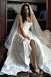 Locket 16231 Nigella Lace-Up Back Strapless Brocade Bridal Gown