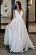 Locket 16232 Begonia Plunging Neckline Crepe and Organza Bridal Dress