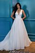 Locket 16232 Begonia Plunging Neckline Crepe and Organza Bridal Dress