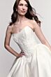 Locket 16235 Fern Chapel Train Strapless Satin Mikado Wedding Dress