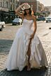 Locket 16235 Fern Chapel Train Strapless Satin Mikado Wedding Dress