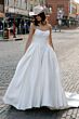 Locket 16235 Fern Chapel Train Strapless Satin Mikado Wedding Dress