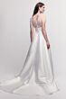 Locket 16742 Alpinia Mikado A-line Wedding Dress with Lace Topper