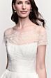 Locket 16742 Alpinia Mikado A-line Wedding Dress with Lace Topper