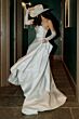Locket 16744 Aster Lace Back Strapless Satin A-line Wedding Dress