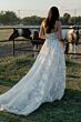 Locket 16749 Orchid Floral Appliques Basque Waist A-line Bridal Gown