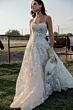 Locket 16749 Orchid Floral Appliques Basque Waist A-line Bridal Gown