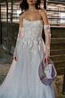 Locket 16754 Verbena Floral Appliques Embroidered Tulle Bridal Gown