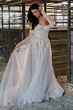 Locket 16754 Verbena Floral Appliques Embroidered Tulle Bridal Gown