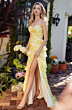 Ava Presley 40027 Ruffle Skirt Strapless Floral Dress