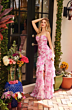 Ava Presley 40027 Ruffle Skirt Strapless Floral Dress