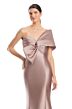 Alexander by Daymor 1977 Asymmetric Neck Pleated Bodice Dress