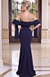 Jovani 54732 Faux Wrap Skirt Strapless Crepe Dress