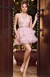 Jovani K52182 Ruffle Skirt Lace Bodice Light Pink Dress