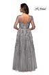 La Femme 27944 V-Back Illusion Sleeves Dress